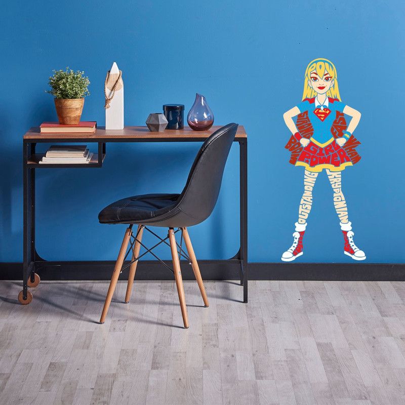 Spinn Decor Wall Decal DC Comics Supergirl 51 cm DC Comics Supergirl Wall Sticker Self Adhesive Sticker  (Pack of 1)