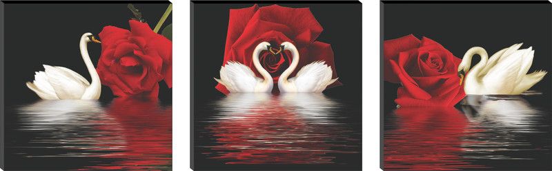 OnFlow Art Work Digital Riprinted Pinting Digital Reprint 12 inch x 12 inch Painting  (Without Frame, Pack of 3)