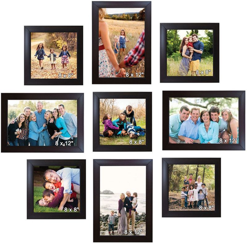 DECORA Polymer Personalized, Customized Gift Best Friends Reel Photo Collage gift for Friends, BFF with Frame, Birthday Gift,Anniversary Gift Wall  (Brown, 9 Photo(s), 20 x 20 cm, 20 x 30 cm)