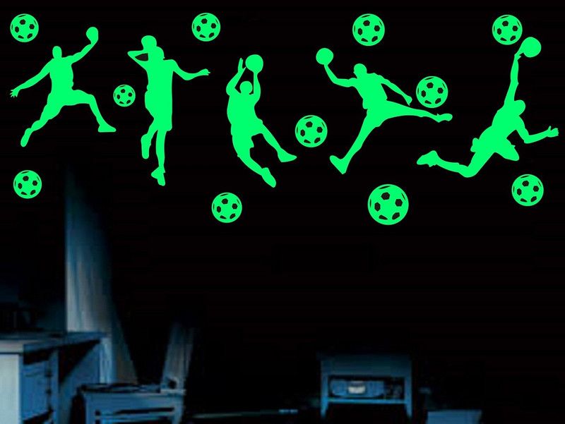 DreamKraft 20 cm Football Fever Radium Glow Glow in the Dark Sticker  (Pack of 1)