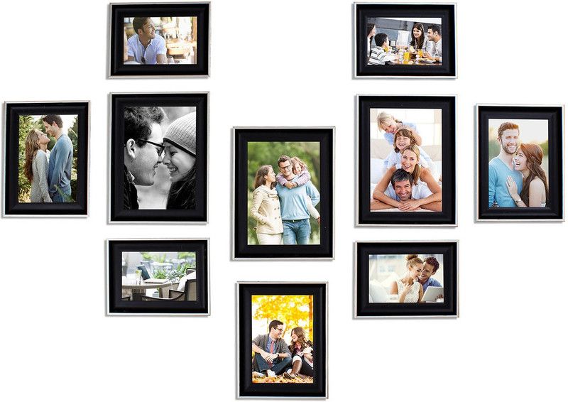 Painting Mantra Wood Personalized, Customized Gift Best Friends Reel Photo Collage gift for Friends, BFF with Frame, Birthday Gift,Anniversary Gift Wall  (Black, 10 Photo(s), 8x10, 6x8)
