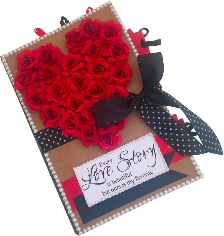Crack of Dawn Crafts Romantic Love Scrapbook Album Album  (Photo Size Supported: 3 by 3 inches, 4 by 4 inches)