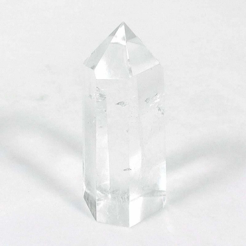AIR9999 Clear Quartz Obelisk Faceted Tower Jumbo Natural Massage Healing Wand Decorative Showpiece - 7 cm  (Crystal, Clear)