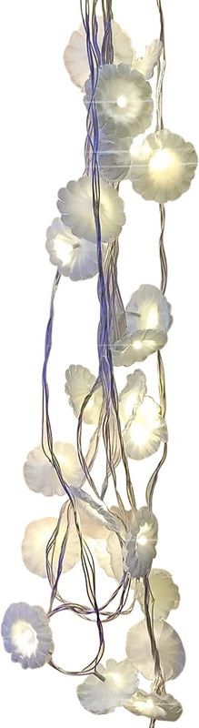 REEHL HOME DECOR 2 in 1 Flower with LED Decorative Lights |Hanging Decorative String Decoration  (White)