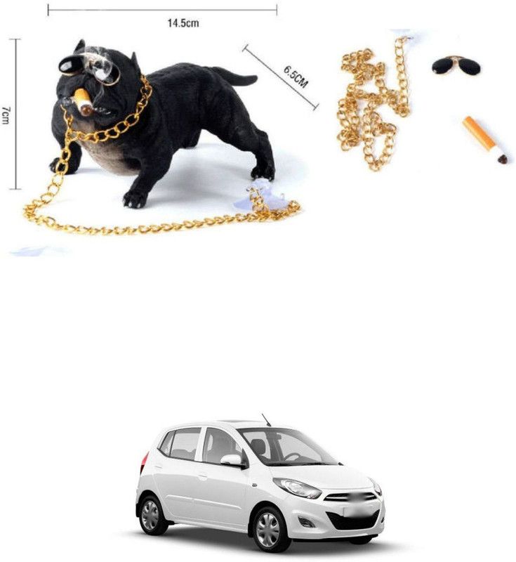 PRTEK Cute Sleeping Dog for Car, Home Interior, Office Work Table Designs 494 Decorative Showpiece - 8 cm  (Brass, Multicolor)