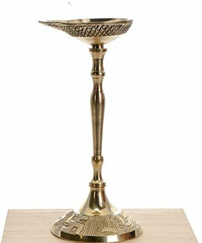 ROY Brass Table Diya Set  (Height: 6 inch)