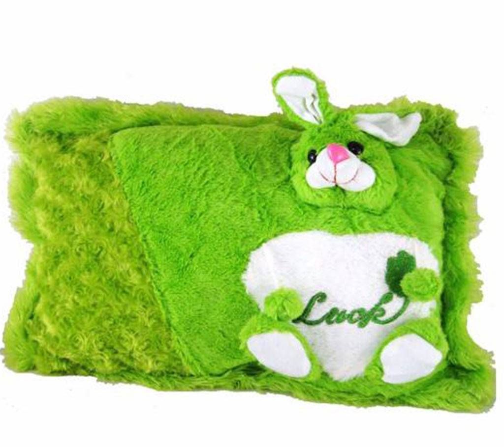 Light green rabbit pillow