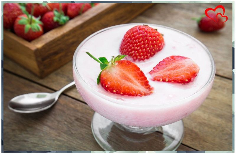 Ak Graphics 50 cm sweet Strawberry curd kitchen wall sticker Self Adhesive Sticker  (Pack of 1)