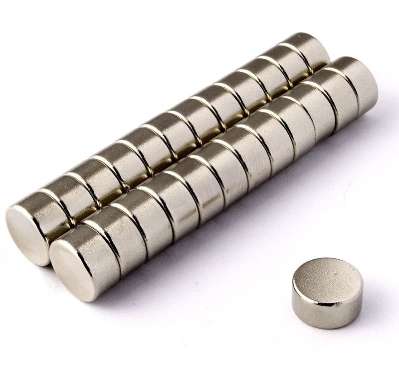 ART IFACT 25 Pieces of 10mm x 5mm Neodymium Magnets - N52 Disc magnets - Rare Earth NdfeB Fridge Magnet, Multipurpose Office Magnets, Magnetic Paper Holder Pack of 25  (Silver)