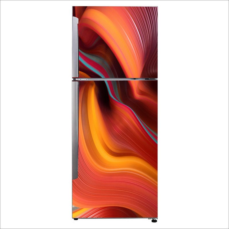 Advait Designs 60 cm Advait Designs Decorative patterns and texture stylish design Extra Large Fridge Sticker Self Adhesive Sticker  (Pack of 1)