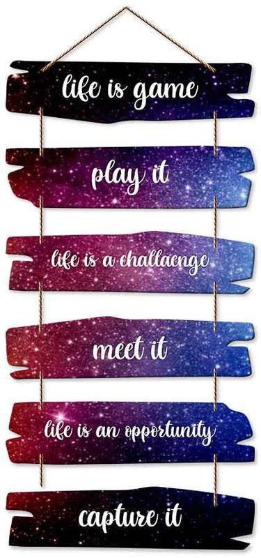 Designer Home Decor Wooden Wall Hanging For Living room|Home|Office(WH_ 3226N-S)  (31 inch X 12 inch, Purple)