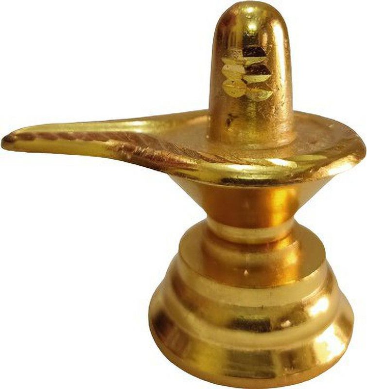 shri sainath enterprises Enterprises LORD SHIVA LINGAM / METAL GOD IDOL / SIZE:- MEDIUM Decorative Showpiece - 6.5 cm  (Metal, Multicolor)