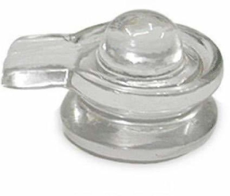 Shubhanjali Crystal Sphatik Shiva Lingam Religious Sphetik Shivling for Positive Energy and Prosperity Good Luck Home Temple Vastu India Divine Shivlingum God Idol ( 31 gm) Decorative Showpiece - 3 cm  (Crystal, Clear)