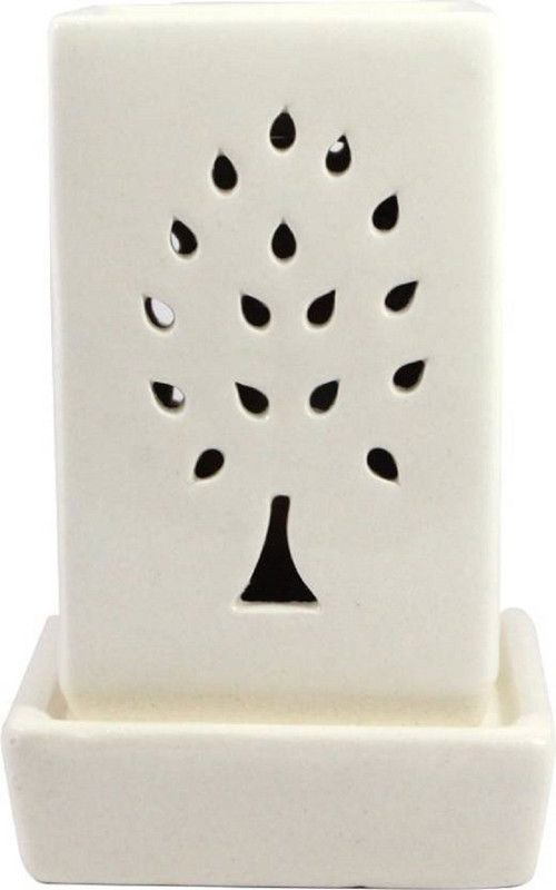 Bright Shop Ceramic Aroma Electric Diffuser Oil Burner Rose Fragrance Rectangle Shape Air Diffuser White Colour Air Freshner Diffuser Set  (2 x 5 ml)