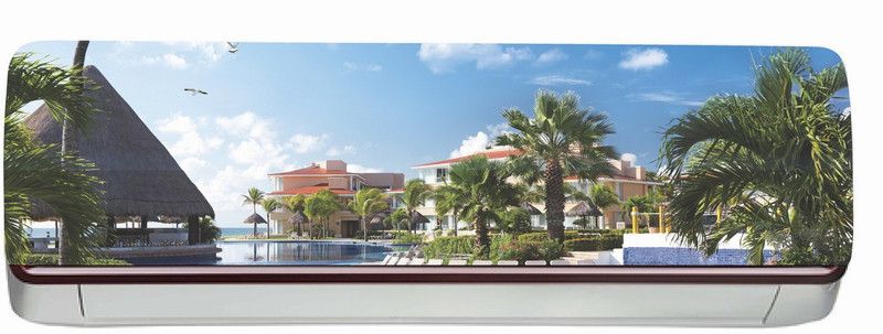 Byte Shop 91 cm Nature View Ac Sticker (Multicolor PVC Vinyl 30x91) Self Adhesive Sticker  (Pack of 1)
