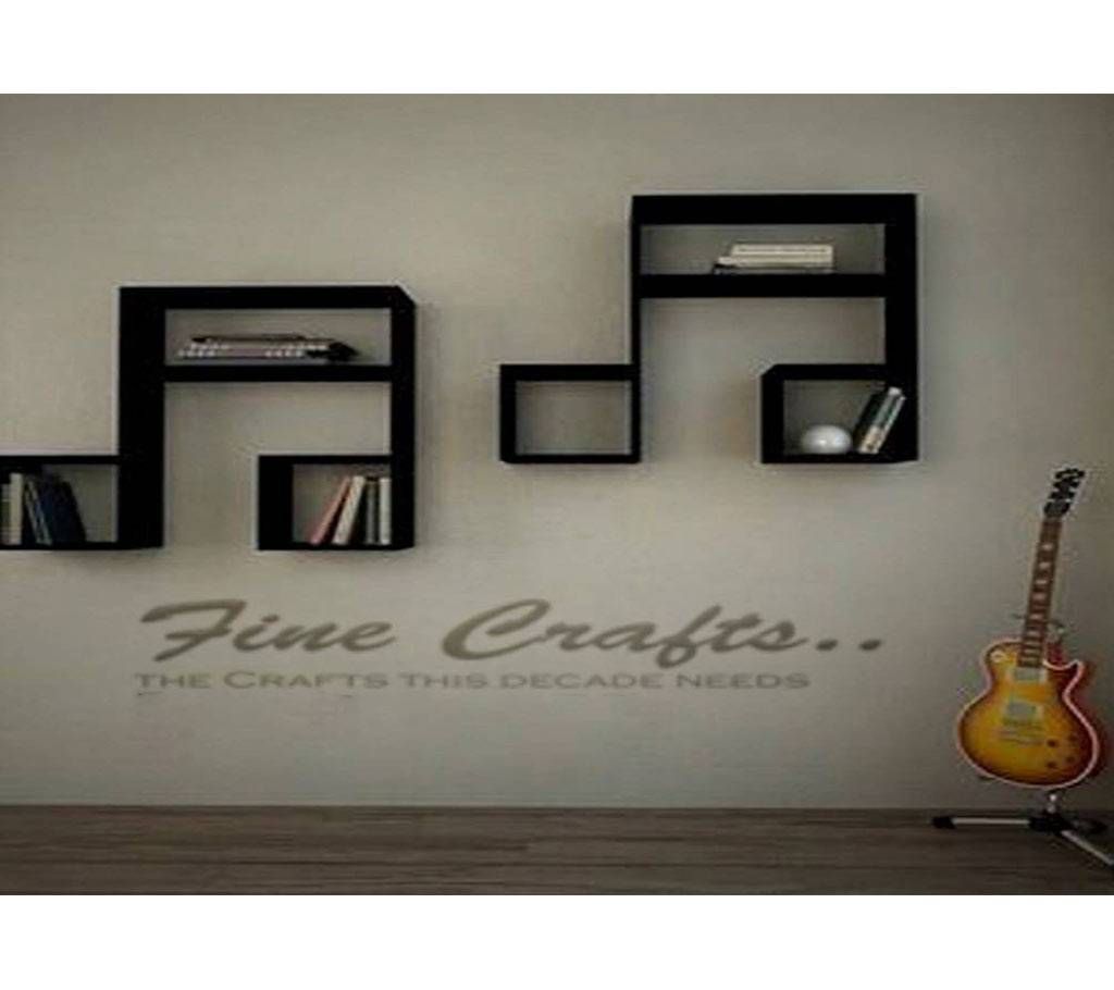 Two music cord design wall shelve