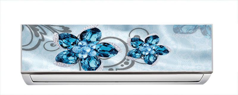 MH Decor 90 cm Flower Diamond embosed Self Adhesive Sticker  (Pack of 1)