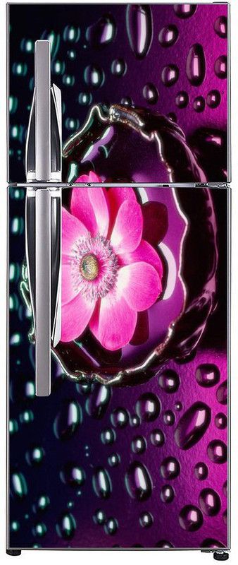 Burhani Decor 60 cm Decorative ColorFul Flowers Butterflyes Shade Design 3D Extra Large Abstract Wall Fridge Sticker(pvc vinyl) Self Adhesive Sticker  (Pack of 1)