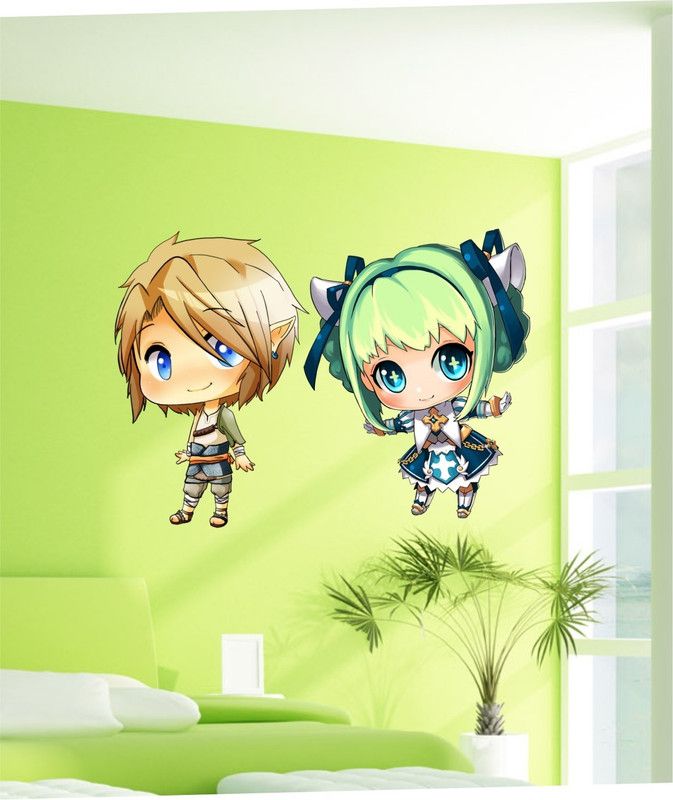 Madhuban Decor 75 cm Madhuban Decor CUTE DOLLS Self Adhesive Sticker  (Pack of 1)