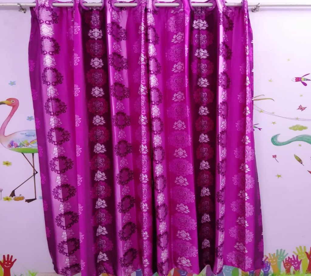 Satin Curtain-  dark pink