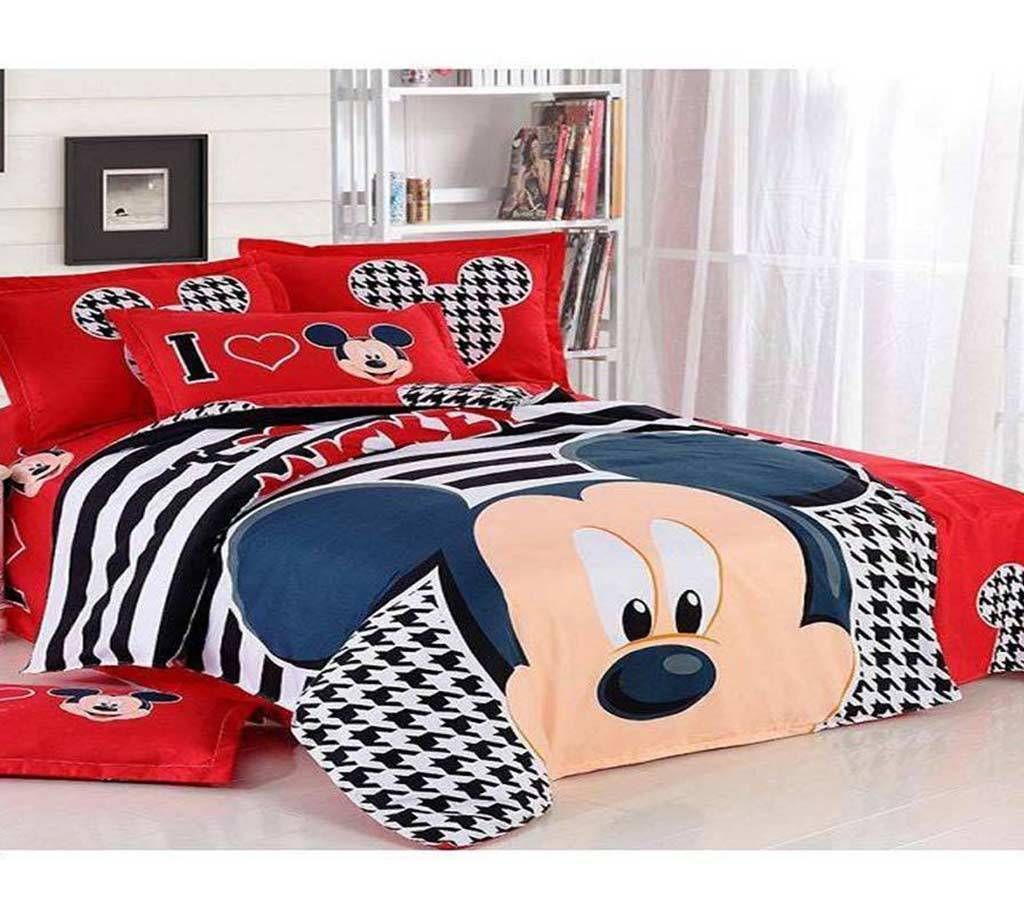 Poly-Cotton Double Size Bed Sheet Set- 4 Piece