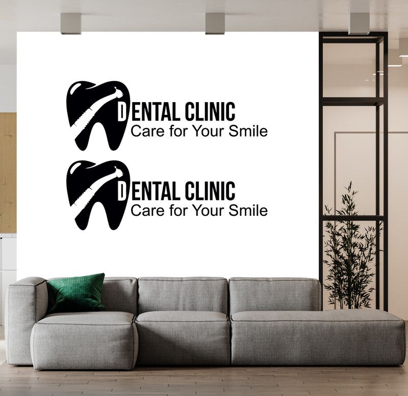 BRITISH TERMINAL 60.96 cm Dental Self Adhesive Decorative Wall Sticker || (60cm X 90cm) btcut5560-3 Self Adhesive Sticker  (Pack of 1)