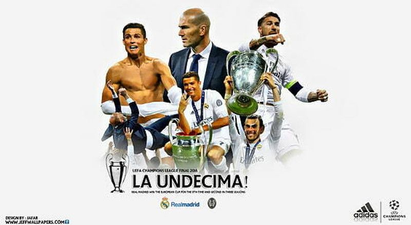LA UNDECIMA, soccer players poster, Sports, Football, champions league HD wallpaper, Poster Paper Print  (18 inch X 12 inch)