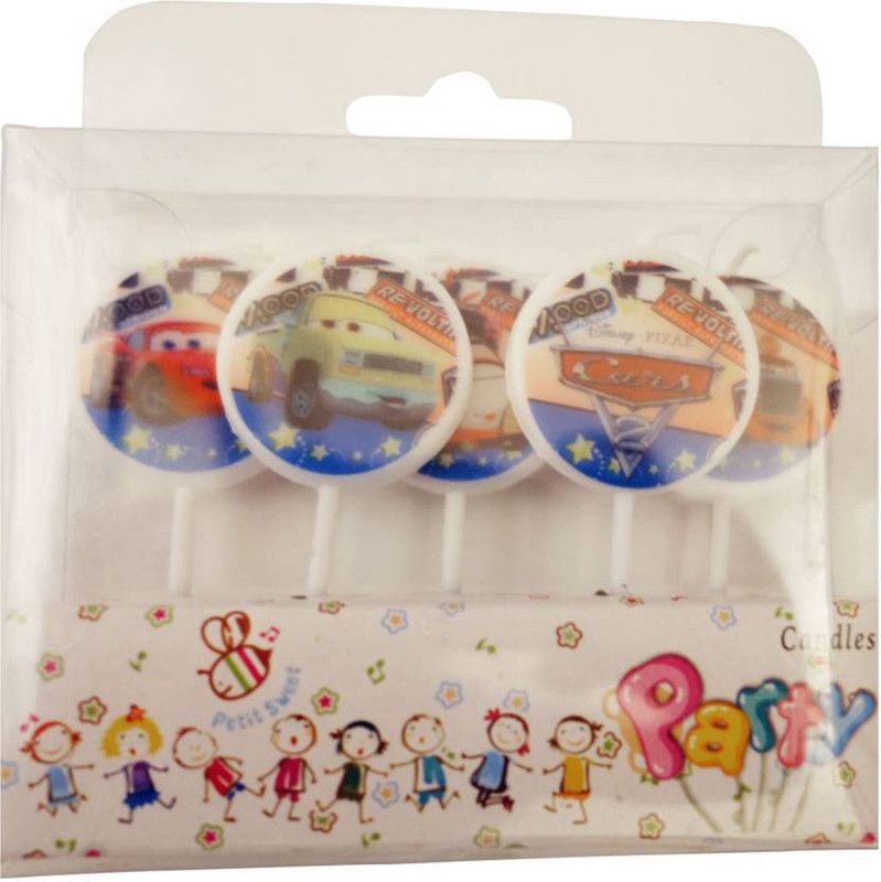 FUNCART Car theme cake topper (5pcs/pack) Candle  (Red, Pack of 5)