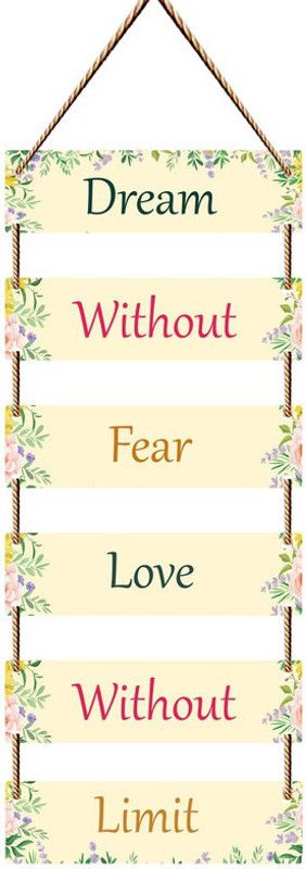 saf Wall Hanging-Dream,Without,Fear,Love,Without,Limit  (Multicolor)