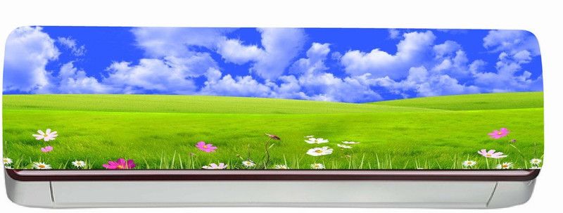 Psychedelic Collection 91 cm Nature View Ac Sticker (Multicolor PVC Vinyl 30x91) Self Adhesive Sticker  (Pack of 1)