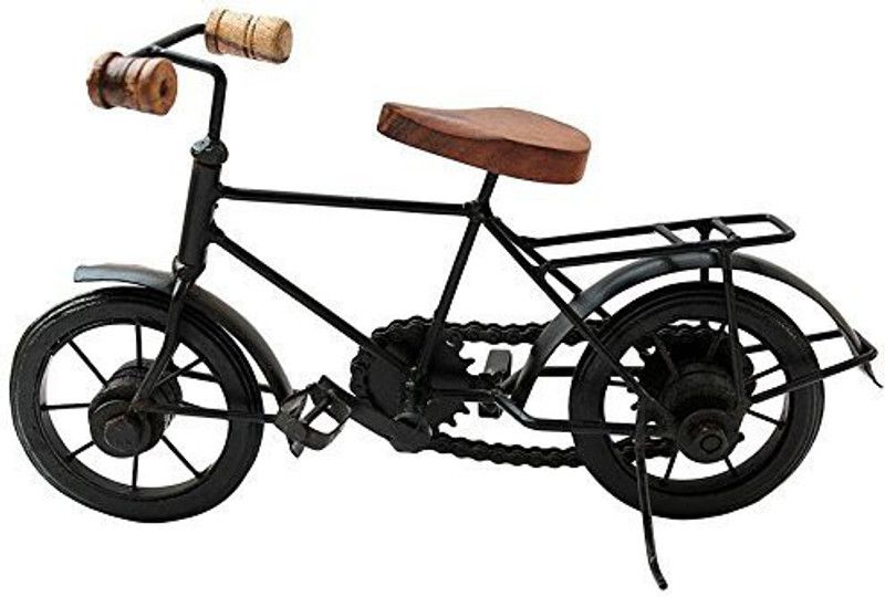 Craftkings Wrought Iron Small Cycle Home Décorative Item Decorative Showpiece - 9.5 cm  (Wood, Black)