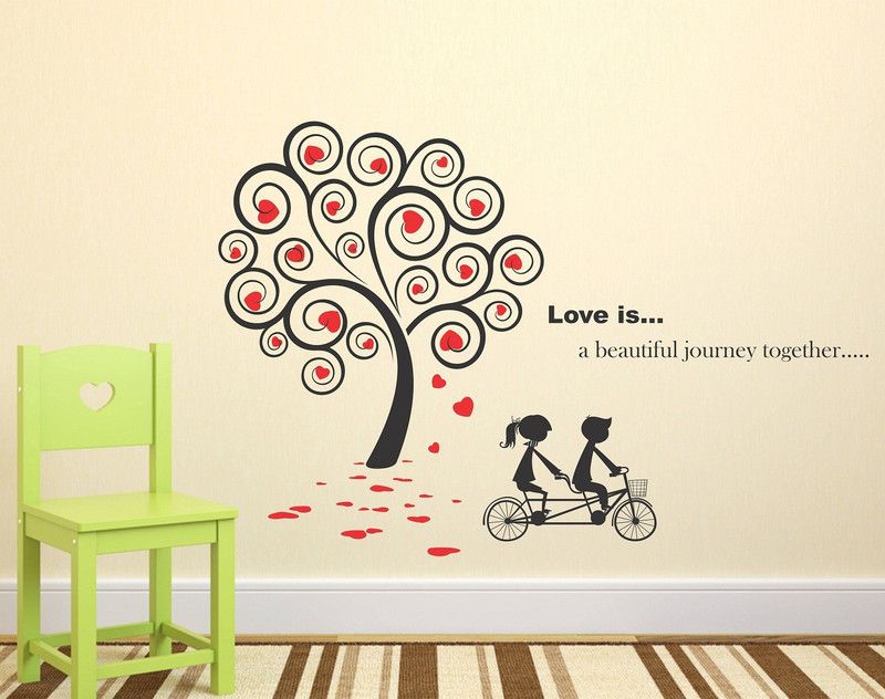 Littlebuds 140 cm Love Is Beautyful Removable Sticker  (Pack of 1)