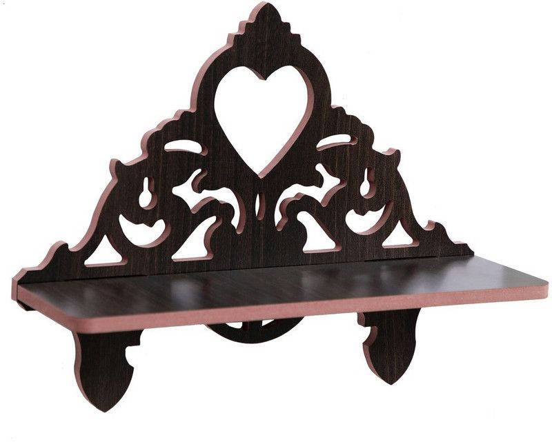 KISAN INDIA ENTERPRISE Rack Shelf for Home And Office Wooden Wall Shelf  (Number of Shelves - 1, Black)