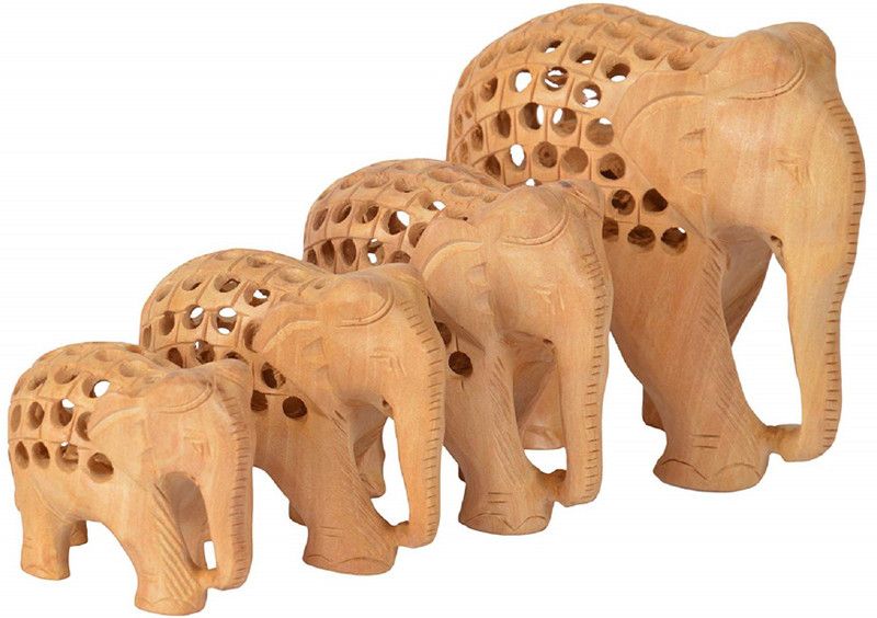 sk handicraft Decorative Showpiece - 6 cm  (Wood, Brown)