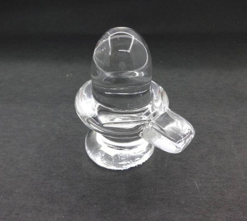 Sitare Pure Sphatik 17.51 grams Crystal Shivling Decorative Showpiece - 2.8 cm  (Crystal, Clear)