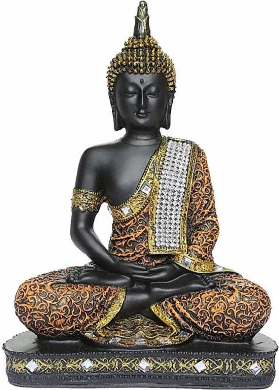 LR KAYAT buddha Decorative Showpiece - 22 cm  (Polyresin, Multicolor)