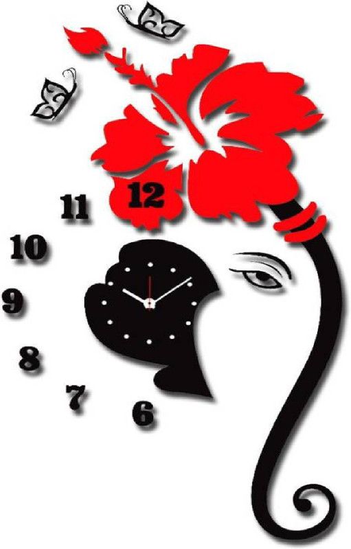 GREE Analog 50 cm X 30 cm Wall Clock  (Multicolor, Without Glass, Standard)