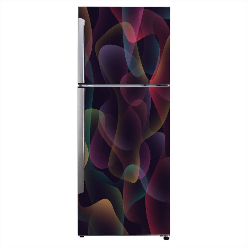 Advait Designs 60 cm Advait Designs Decorative abstract cosmos bubles design art Extra Large Fridge Sticker Self Adhesive Sticker  (Pack of 1)