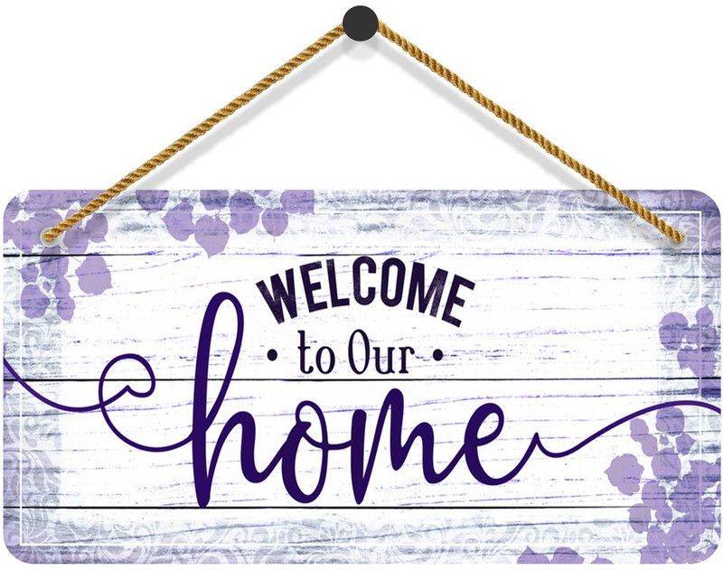 saf Welcome to Our Home Beautiful Home Decoration Wall Hanging|WHAREC-24  (Multicolor)