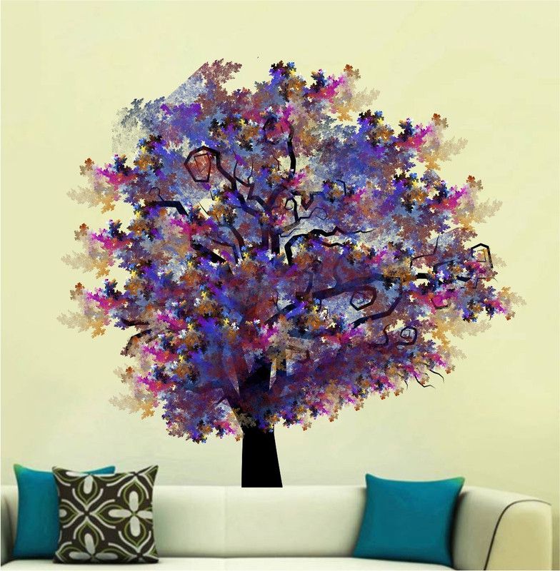 BALKRISHNA WALL STICKER 45 cm NEW TREE WALL STICKER Self Adhesive Sticker  (Pack of 1)