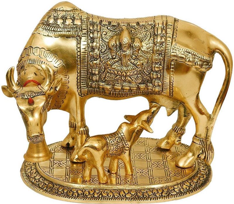 avenew Showpiece Decorative Table Top Figurine for Living Room Office Bedroom DECOR Decorative Showpiece - 15 cm  (Aluminium, Gold)