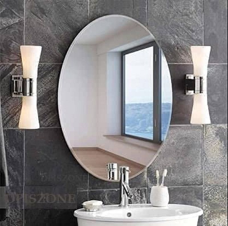 UNIQUEZONE 20 cm BATHROOM MIRROR STICKER Self Adhesive Sticker  (Pack of 1)