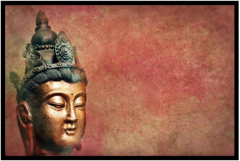 Lord Buddha Religious Multicolor Wall Decor Poster (PVC Vinyl 18x12) 3D Poster  (18 inch X 12 inch)
