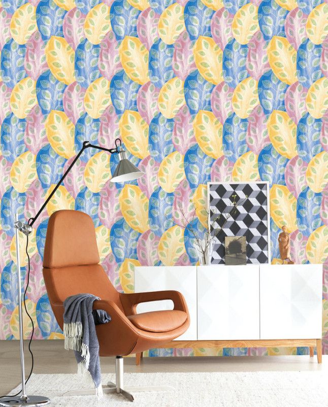 st interiors Decorative Blue Wallpaper  (1000 cm x 53 cm)