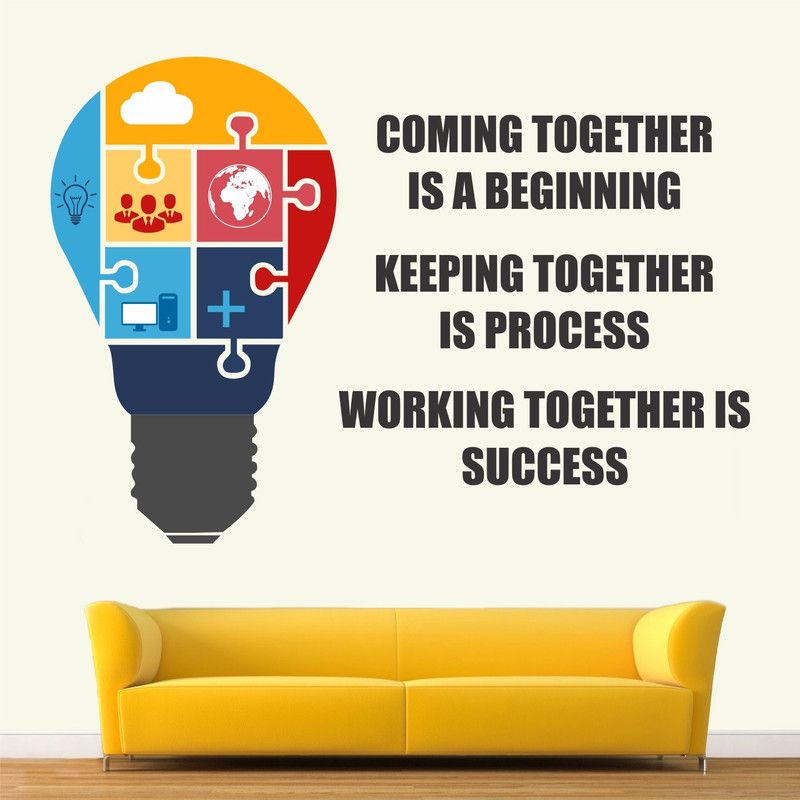 StickMe 60 cm Office - Inspirational - Quotes - Wall Sticker-SM698 Self Adhesive Sticker  (Pack of 1)