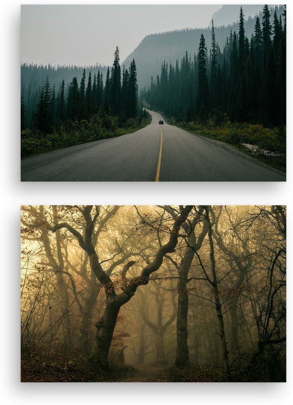PRINTHUBS 60.96 cm Natural Sticker Poster For Livingroom Home Wall Decor (Size 24x18 Inch)s17 Removable Sticker  (Pack of 2)