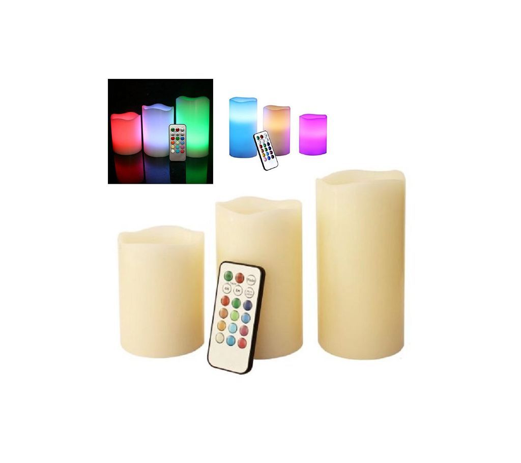 Remote Controlled Candles 3Pcs Set