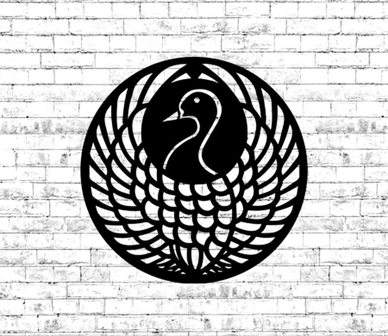 Cokey The 3D Wall Art Goose wall art 71(Black)Suitable for Living Room,Foyer,Bedroom,Hallway  (18 cm X 12 cm, Black)