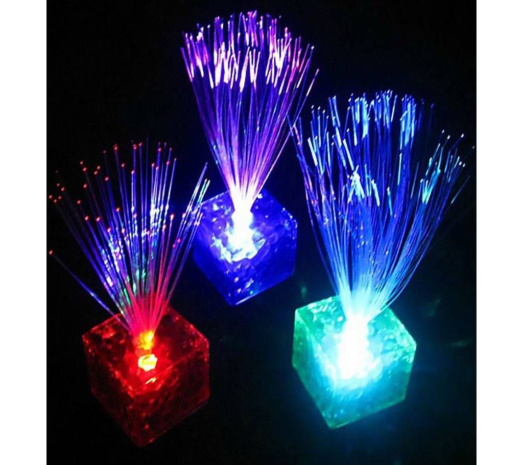 Changing Optical Fiber Flashing LED Cube