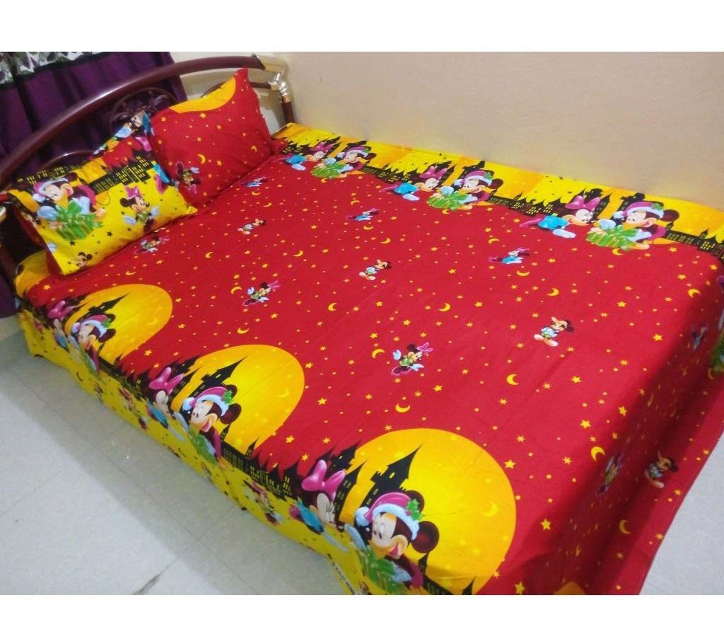 HOME TEX Printed Cotton Double Bed Sheet Set